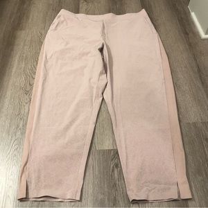 Athleta Brooklyn Ankle Pant Cropped Blush Pink Floral Texture Women’s 18‎